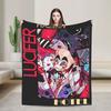 Hazbins Hotels Coperta Peluche Lucifer Biancheria da Letto in Flanella per Studenti Coperte per Arredo Casa Calde Qualità Personalizzata Copriletto Compleanno