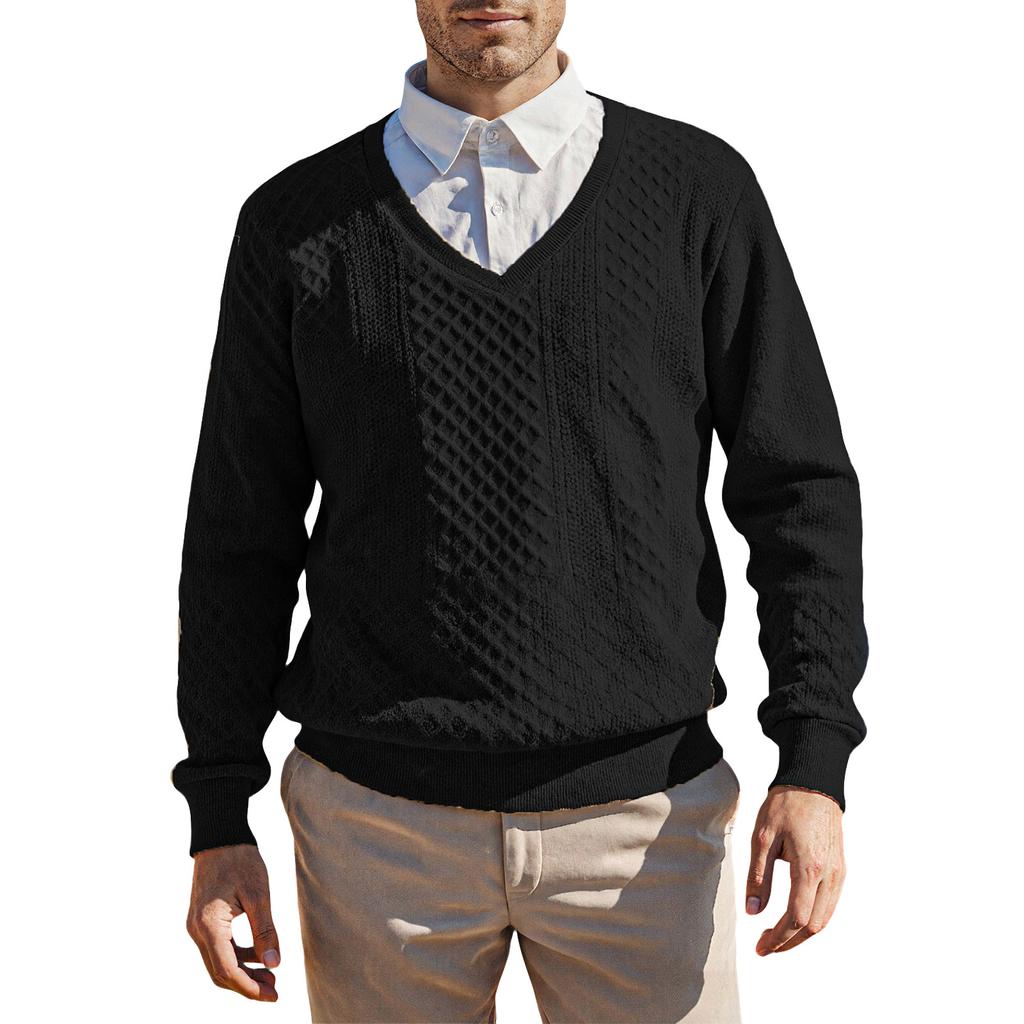 Men's Textured Pullover Hoodie Men's Casual Fashion Long Sleeve Top