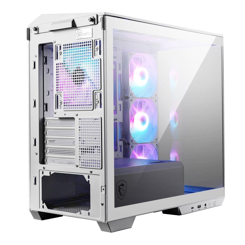Obudowa MSI MAG PANO M100R PZ WHITE M-ATX Micro Tower z oknem, bez zasilacza