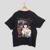 Camiseta Manga Death Note Vintage de los 2000 Talla Grande Death Note Light Yagami Anime Japón Death Camisetas Negras Talla L