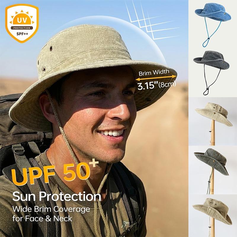 Freedom Outdoors Women's Summer Hiking Camping Bucket Hats Outdoor Sunshade Wide Brim Fisherman Hat Cotton Solid Sun Hat For Men 57-61Cm