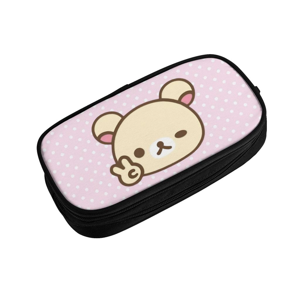 Cute Kawaii Rilakkumas Pencil Case Pencilcases Pen for Student Big Capacity Bags Students School Zipper Stationery