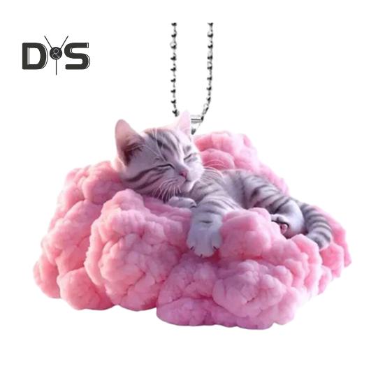 

Подвеска в виде кошки, украшение на зеркало заднего вида, 2D-кошка, причудливый талисман, подвеска для салона автомобиля, для внутреннего и наружного декора, подарок для любимых Cat