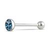 6Pcs Mixed Leopard Ball Barbell Bar Tongue Ring Stainless Steel Body Jewelry