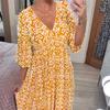 QICED Abiti Casual Estivi Primaverili alla Moda con Maniche a 3/4 e Scollo a V