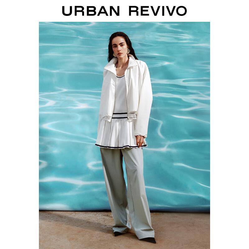 UR 2025 Spring Women's Casual Drawstring Wide-Leg Cargo Pants