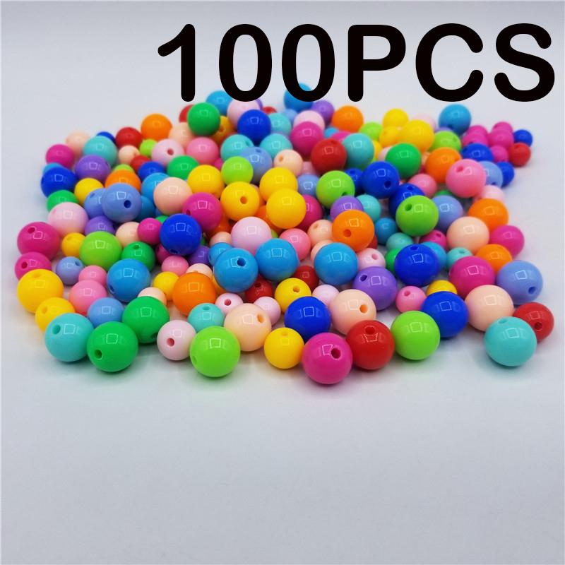 50pcs//Lot 8mm Mix Round Letter Beads Acrylic Spaced Beads For Jewelry Making DIY