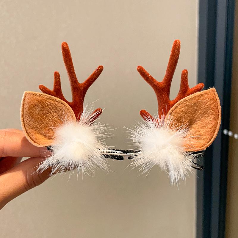 Mori Style Reindeer Antler Hair Clips for Adults - Festive Christmas Party Accessories