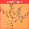 Ensemble collier et boucles d'oreilles squelette d'Halloween avec finition or et argent antique pour femmes et hommes