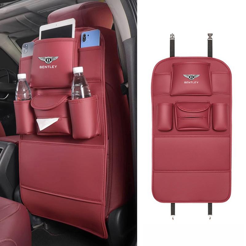 Leather Car Seat Back Anti-kick Pad Protection Mat Auto Accessories for New Bentley Flying Spur Continental GT Bentayga Mulsanne