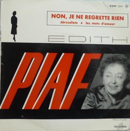 

7inch Record EDITH PIAF Non Je Ne Regrette Rien ESRF1303M Columbia France Pop Used