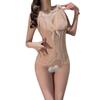 Erotic Lingerie Pure Desire Lace See-through Bodysuit Sexy Crotch Open Clothes Without Taking Off Uniform Seduce Small Breasted Hot Pajama Girls