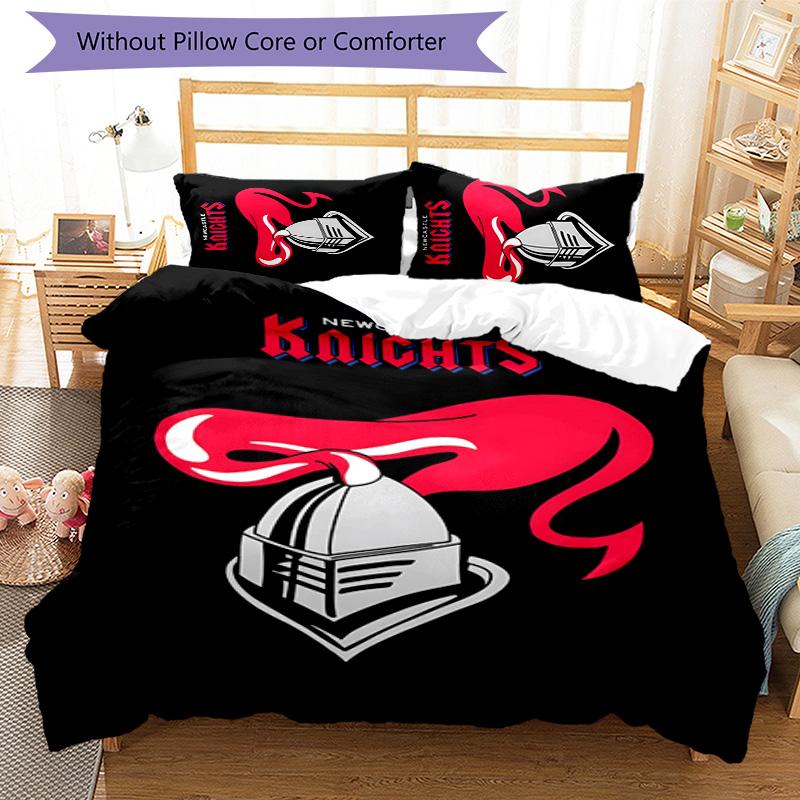 Knights 3pcs Bedding Set Duvet Cover Closure Includes 1 Duvet Cover & 2 Pillowcases for All Seasons Bedroom Home Dorm Decor
