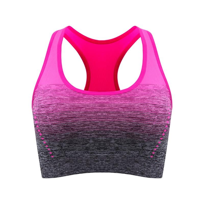 

Ударопрочный спортивный бюстгальтер для бега и йоги для женщин, дышащий, без косточек, фитнес-спортивная одежда, бюстгальтер с перекрестными бретелями на спине XL розы красного