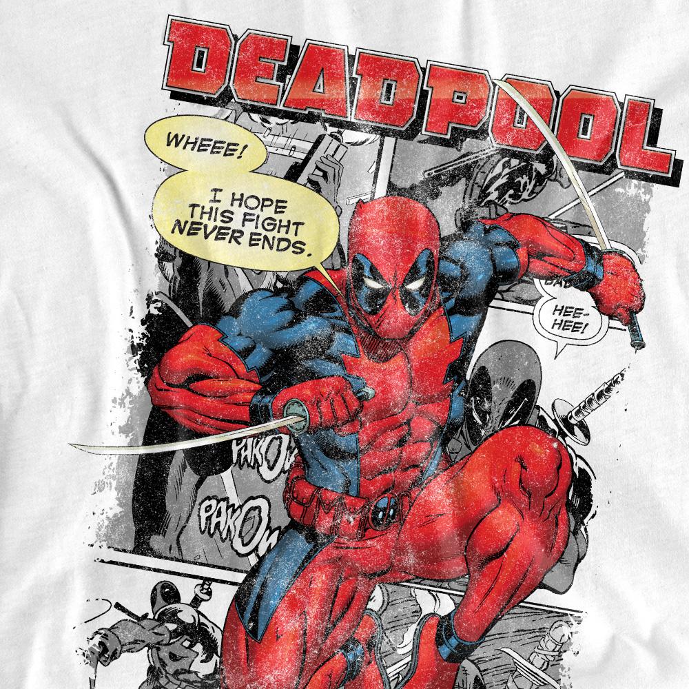 Deadpool Unisex Adult Comic Strip T-Shirt