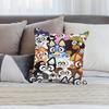 Cute Cartoon B-BlueyES Pillow Case Short Plush Double-sided Print Square Throw Pillow Covers Sofa Home Cushion Decor