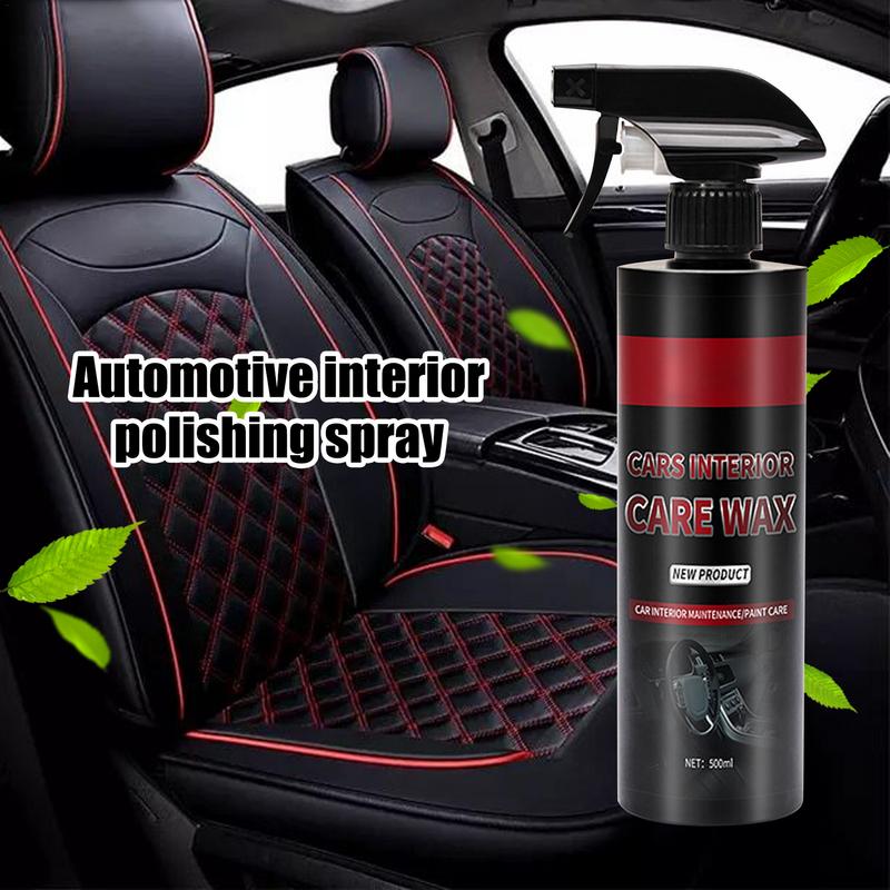 Automotive Interior Polishing Spray 500ml Car Detailing Interior Cleaner Protective Car Leather Spray Washer Fluid
