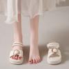 Fashion Sandals for Women Roman Style Open Toe Platform with Medium Heels Woman Shoes Pvc Sales Vintage Chic and Elegant Comfort Daily