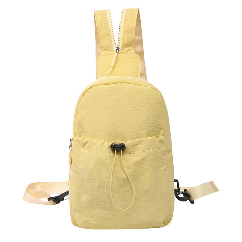Solid Color Multifunctional Backpack Women's Lightweight Chest Bag