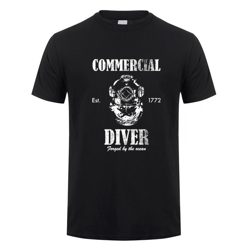 Tričko pro komerčního potápěče Letní Pánské Bavlněné Krátký Rukáv Potápění Scuba Diving Trička Vtipné Tričko Pánské Vrcholy Tričko DY215