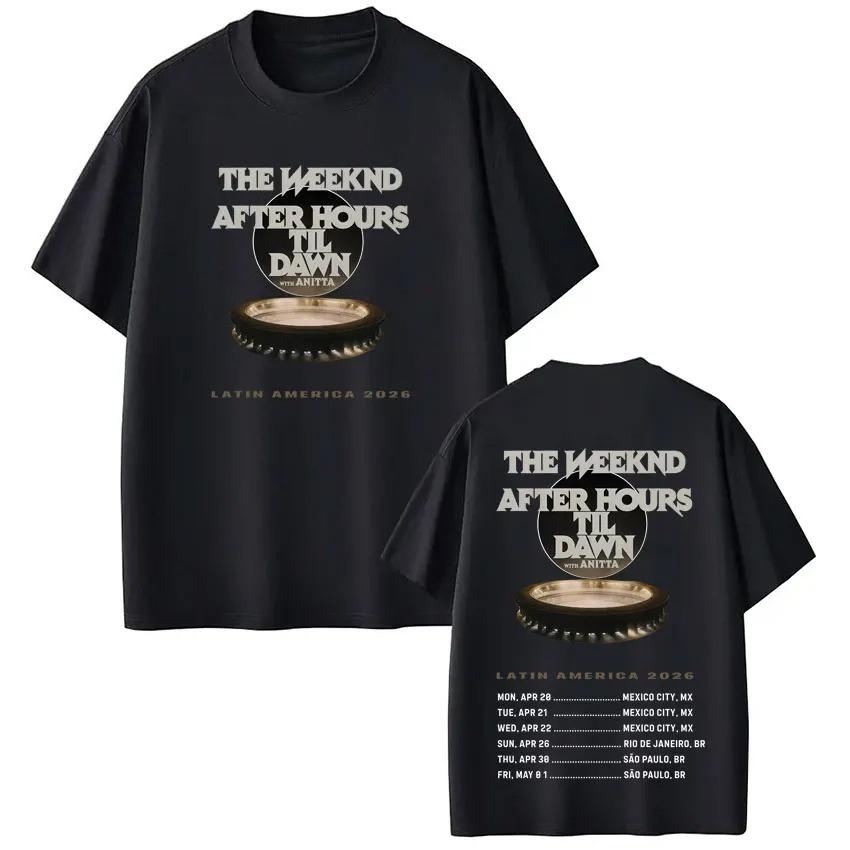 

Summer Casual Cotton Oversized T Shirts The Weeknd After Hours Til Dawn Tour 2026 Merch Tshirts Unisex Women Gothic Punk Tshirts S