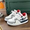 Hong Kong Style Men's Air Cushion Sports Shoes - 2025 Summer Trend, Thick Sole Casual White Sneakers for Students and Couples
