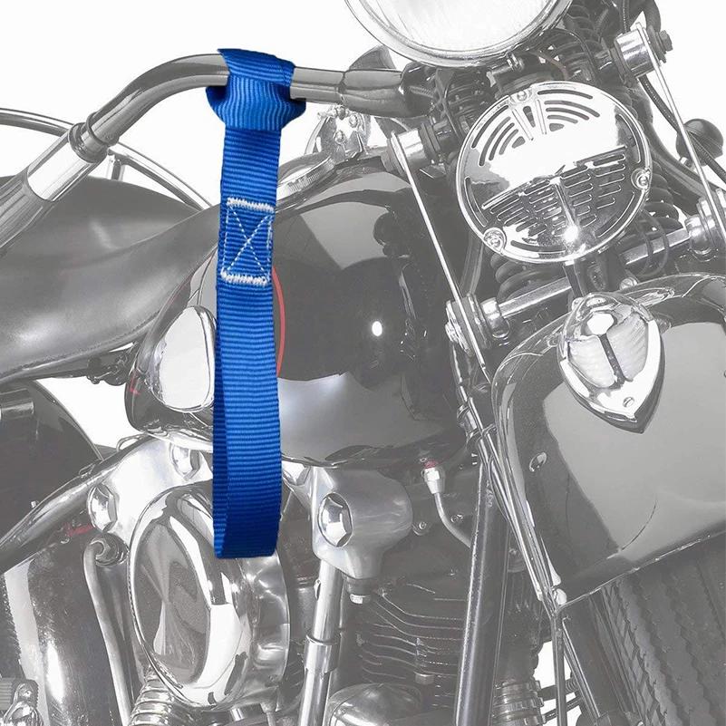 6pcs Soft Loop Tie Down Straps For Securing Cargo ATV UTV Motorcycles Scooters Dirt Bikes Lawn Garden Equipment 15.9inch/40.5cm