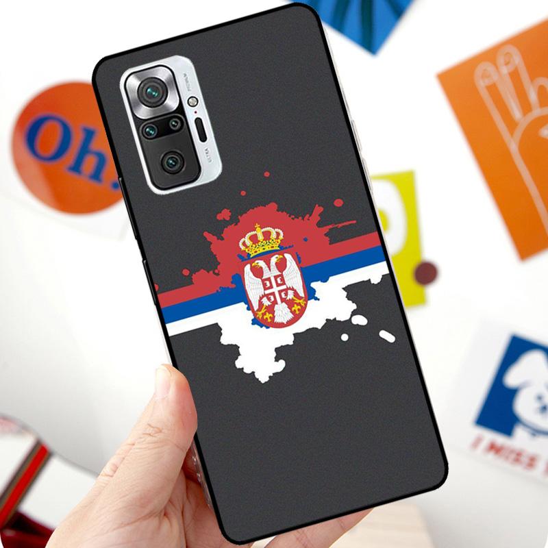 Flag of Serbia Serbian Case For Xiaomi Redmi Note 12 Pro 11 8 9 10 Pro 9S 10S 11S 12S Redmi 12C 10C 9C 10A Cover