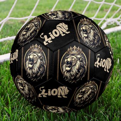 1PC Royal Lion Majesty Power Symbol Soccer Ball Size 5 Football Machine Sewn Indoor/Outdoor Universal Football S94