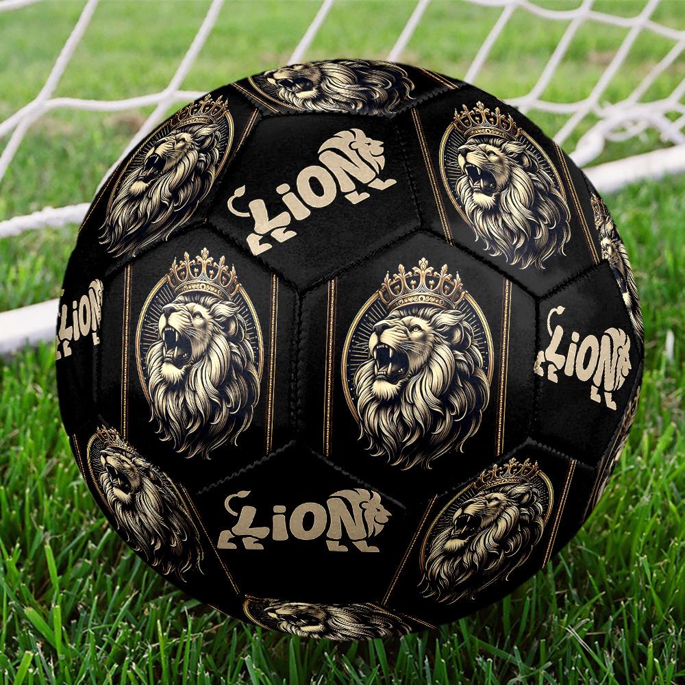 1PC Royal Lion Majesty Power Symbol Soccer Ball Size 5 Football Machine Sewn Indoor/Outdoor Universal Football S94