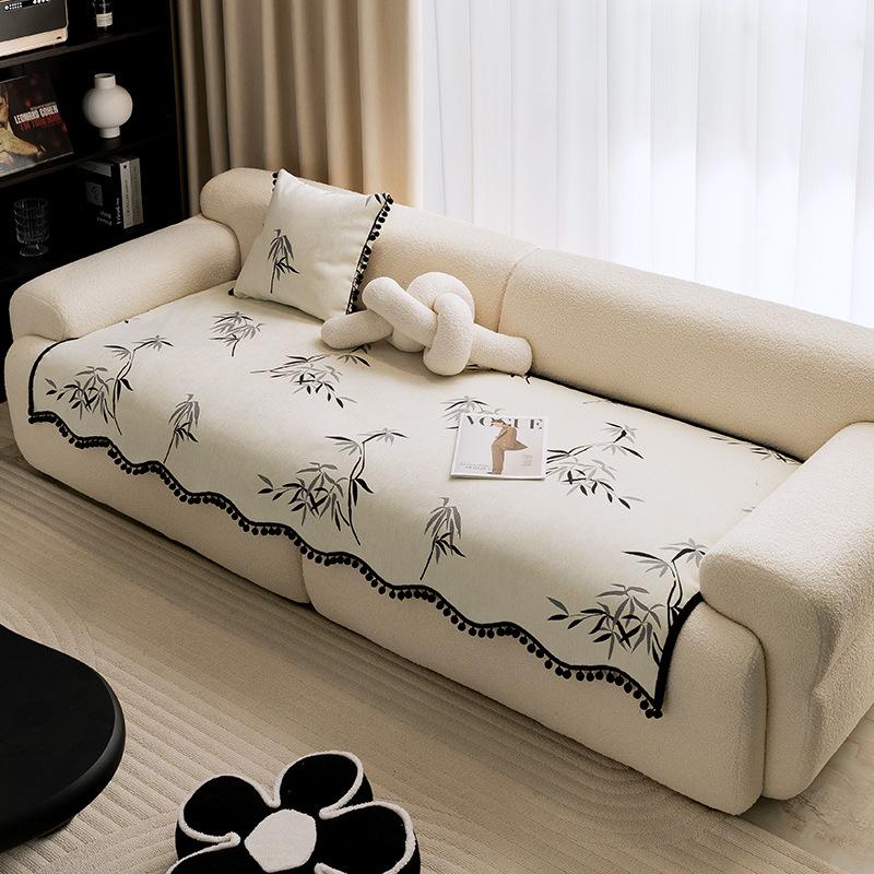 

Light luxury high-end chenille sofa cushion universal in all seasons 2024 new seat cushion non-slip leather sofa cover cover cloth 70*70cm