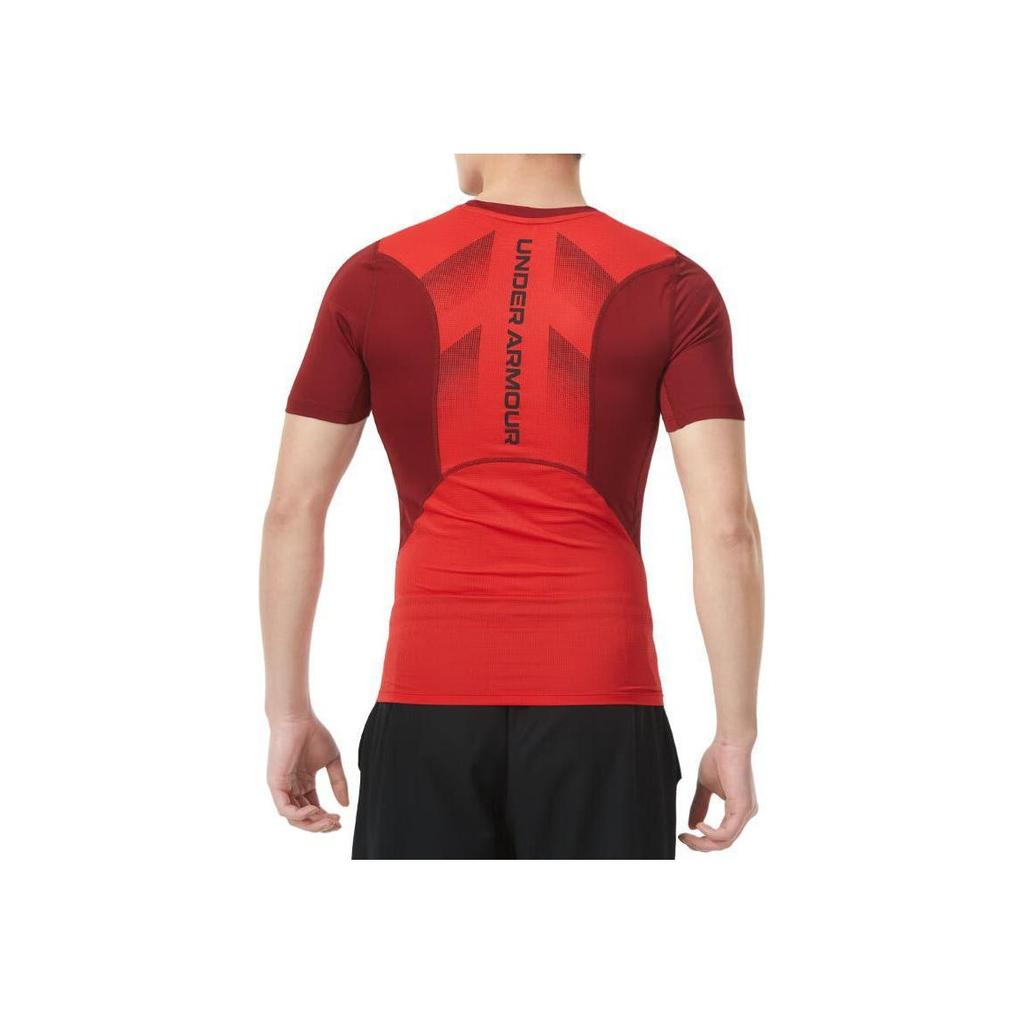 Under Armour Logo Print Slim Fit Comfortable Breathable Casual Short Sleeve T-Shirt Men T-Shirts Red 1362452-615