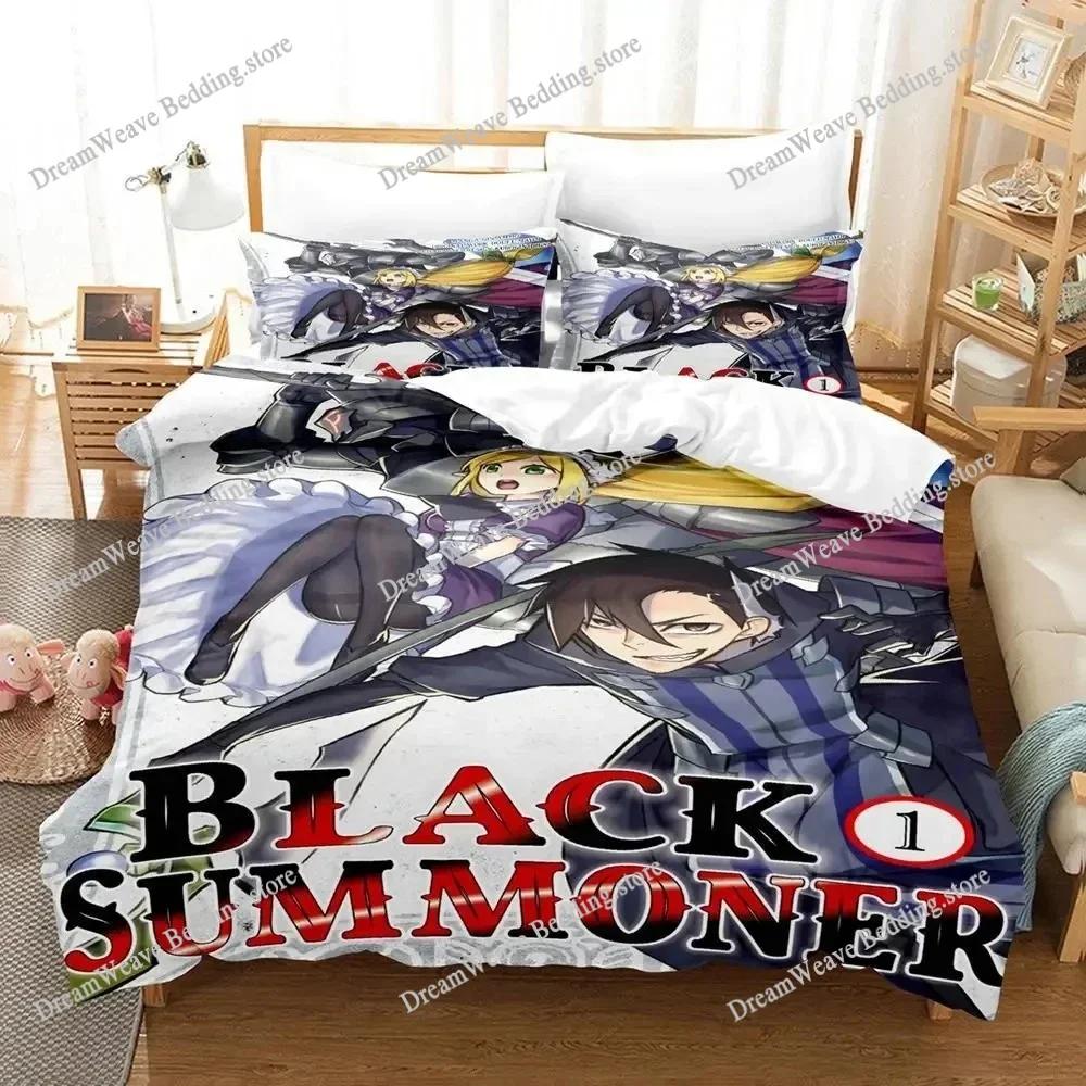 3D Print Anime Black Summoner Bedding Set Duvet Cover Bed Set Quilt Cover Pillowcase Comforter King Queen Size Boys Adult963