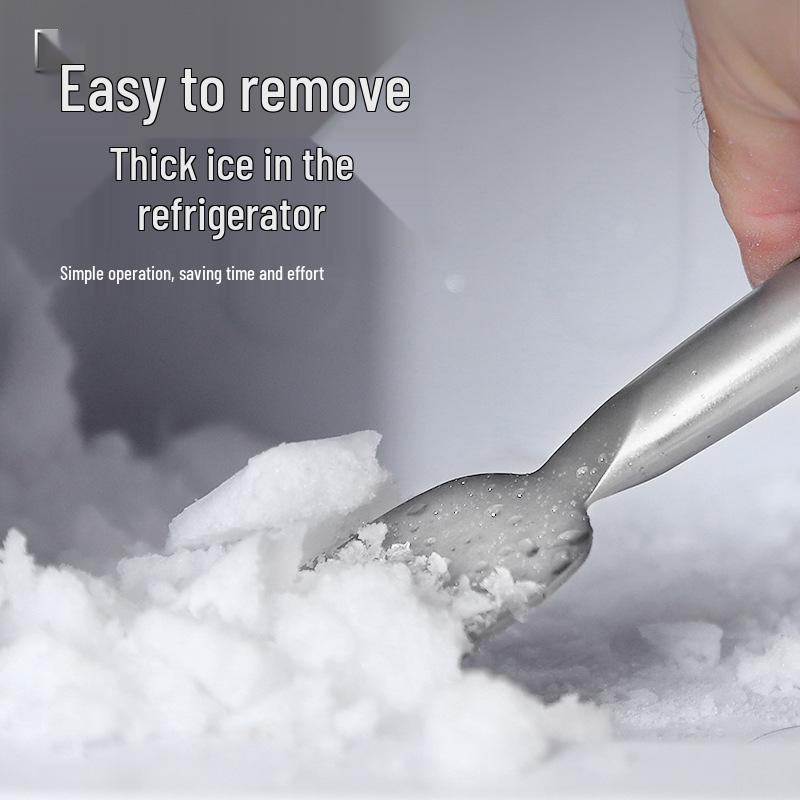 Kühlschrank-Abtau- und Entkalkungsschaufel aus Edelstahl - Haushalts-Eiskratzer und Reinigungswerkzeug