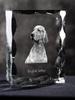 English Setter, Lawerack, Laverack - Crystal with a Picture of a Dog, Glass Statuette with a Picture, Unique Frame with a Picture from Art-Dog Brand