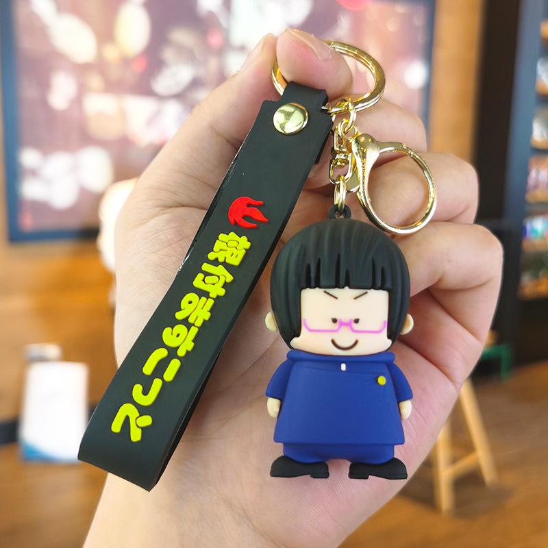 Anime Jujutsu Kaisen Chibi keychain Gojo Satoru Itadori Yuji custom keychain cartoon fun bag charm backpack car keychain
