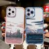 Clear Landscape Phone Case For iPhone 13 Pro Case iPhone 14 15 Pro Max 11 12 Pro XR XS X 7 8 13 12 Mini SE Anime Scenery Cover