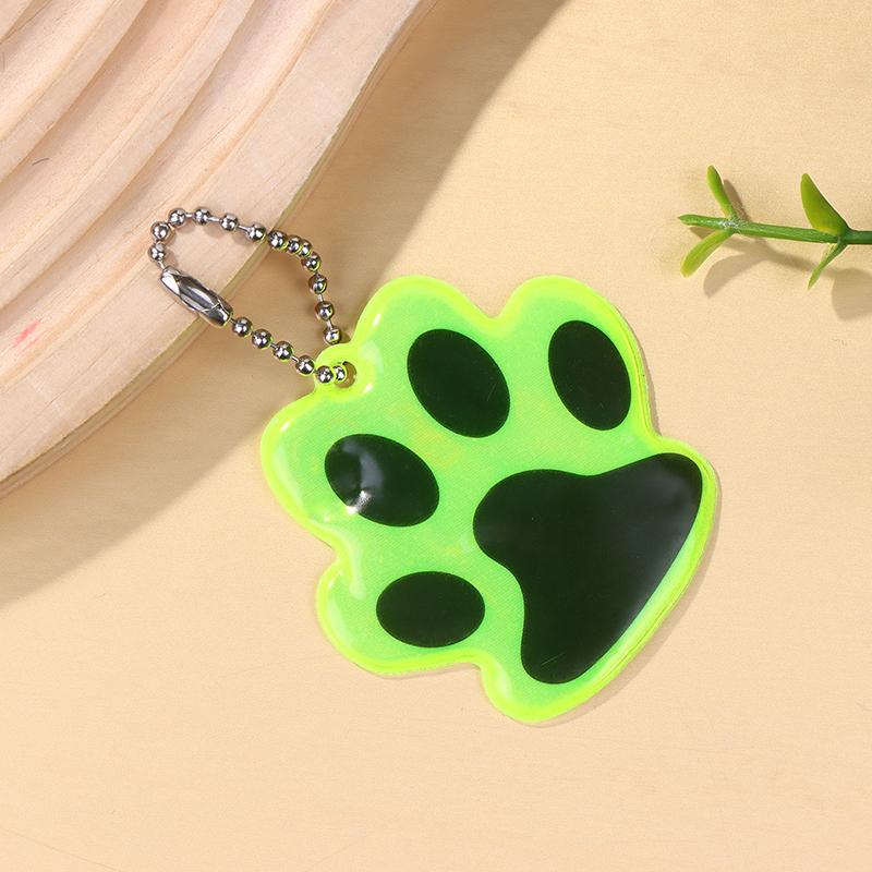 10 szt. Uroczy odblaskowy brelok z łapką Bezpieczeństwo w nocy na zewnątrz Dzieci Zwierzę domowe Dwustronny odblaskowy Dodatki do plecaka Zawieszka