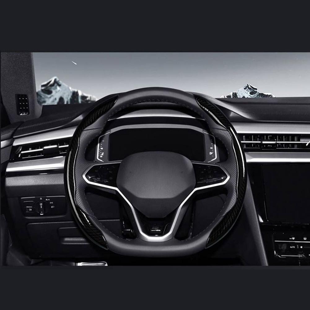 Laser Carbon Fiber textured Steering wheel covers, black laser carbon fiber 1 pair