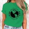 (Premium T-shirt)Make Everyday Earth Day T Shirt Women Casual Personality Round Neck Short Sleeve Fashion T Shirt 10 Colors Tops