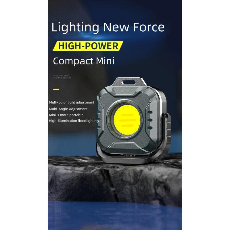 1/2/3PCS New outdoor mini portable camping light with magnetic function COB keychain light emergency maintenance lighting
