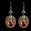 Women Fashion Gothic Halloween Crystal Skull Earrings Retro Personal Earrings Jewelry Accessories
