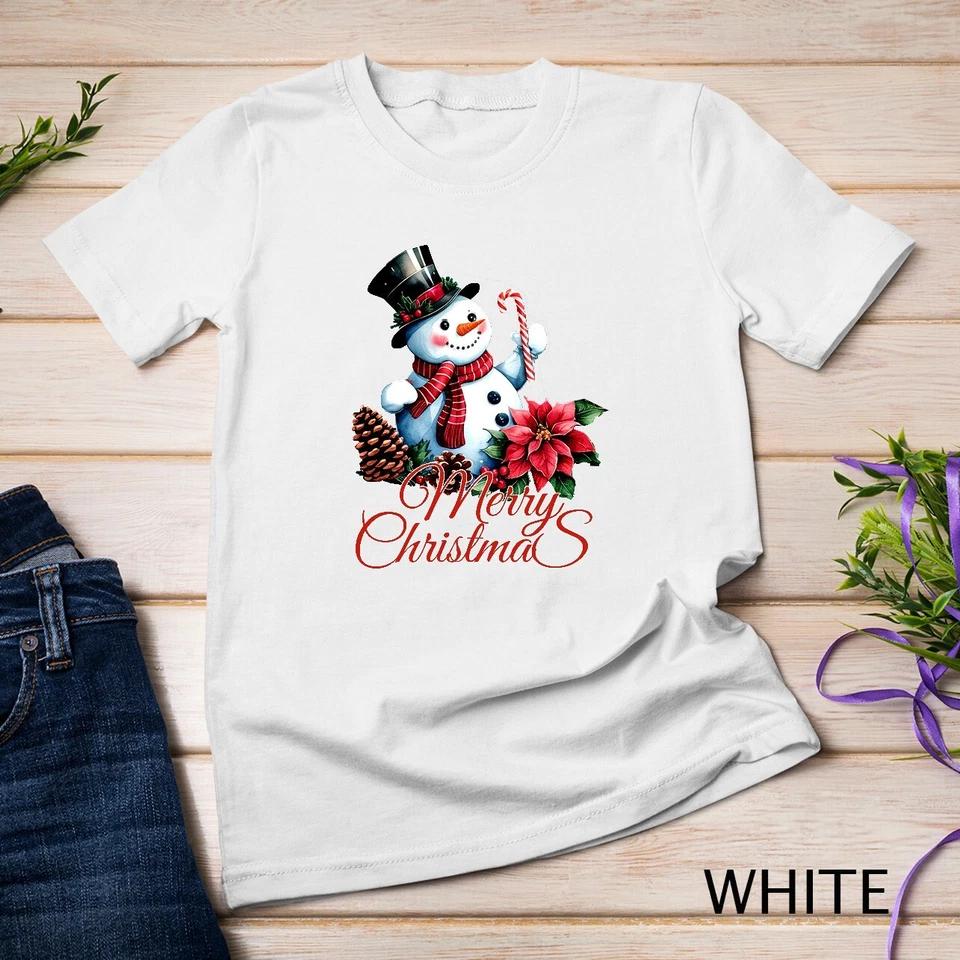 Winter Wonderland Snowman Funny Christmas Shirt Unisex T-shirt 1 4XL