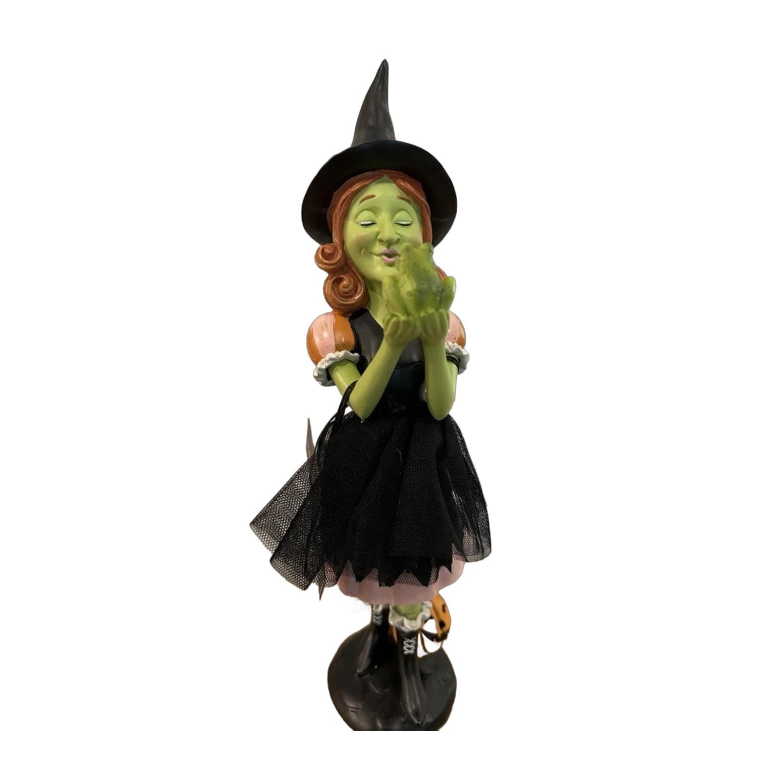 

Хэллоуин Зеленая ведьма и статуя Настольное украшение, Праздничные подарки для друзей One Size