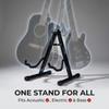 RockJam Folding Stand RJGS01 for and Electric Guitars Acoustic, Classical,
