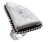 Howlite Natural Gemstone Antique Silver Plated Ring US Size-8.25 A 752