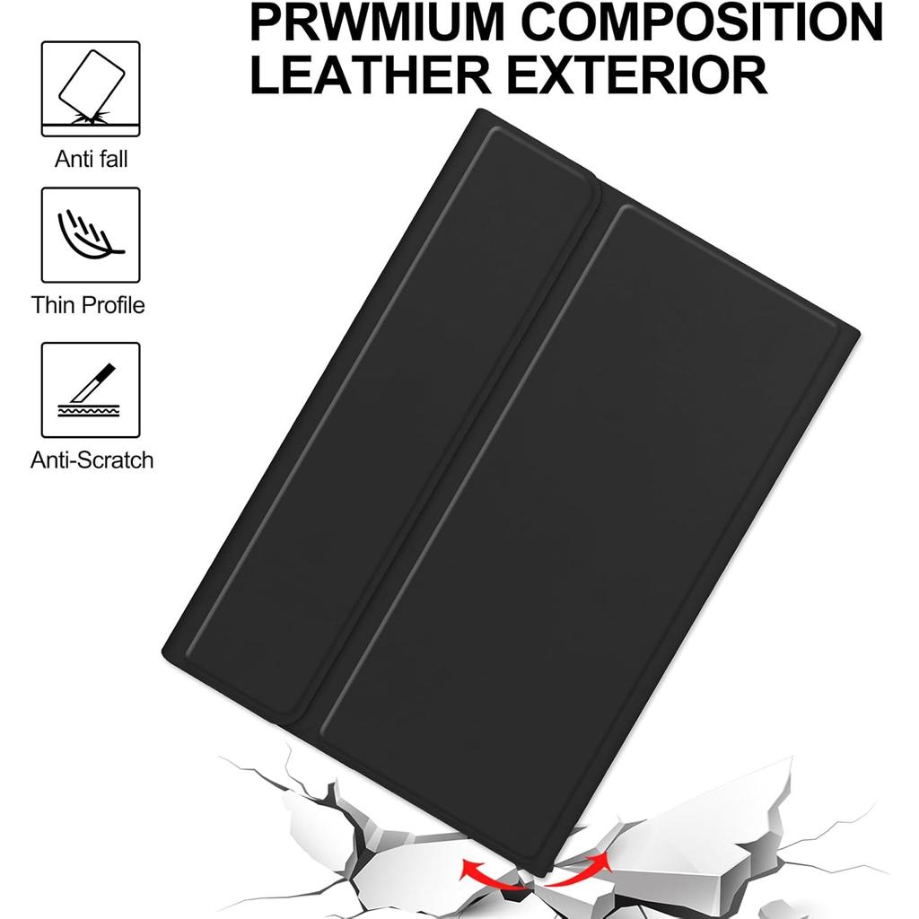 Billentyűzetes tok Samsung Galaxy Tab S10 FE Plus 13,1 hüvelykeshez, Levehető billentyűzetes borító tolltartóval Galaxy Tab S10 FE+ készülékhez