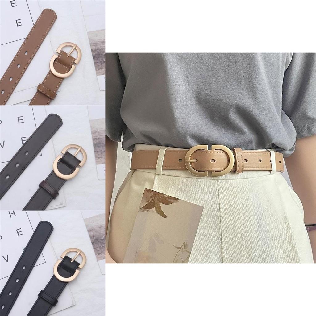 Trendy Korean Style Simplistic Black Pu Belt Perfect For Summer Outfits