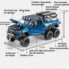 1:32 Mammoth 1000TRX 6x6 Auto Modell Spielzeug Türen Öffnen Sound Licht Fahrzeug Rückzieher Stoßdämpfer Modelle Weihnachtsgeschenke