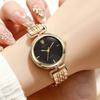 Round Dial Shape Women Wrist Watch Alloy Steel Band Watch Minimalist Round Dial Watch  Daily